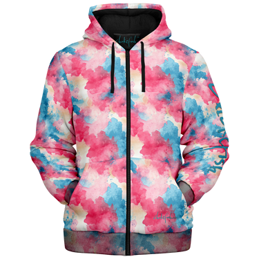 Chokefish™ Microfleece Zip-Up Hoodie Acid-Wash Colors-001B